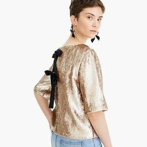 womens rose gold sequin top